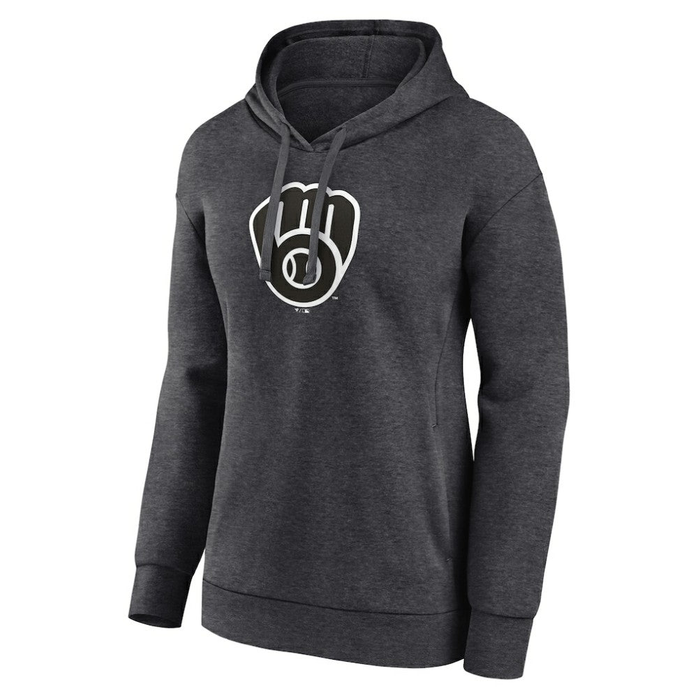 Milwaukee Brewers Women's Monochrome Pullover Hoodie - MLB Hoodies