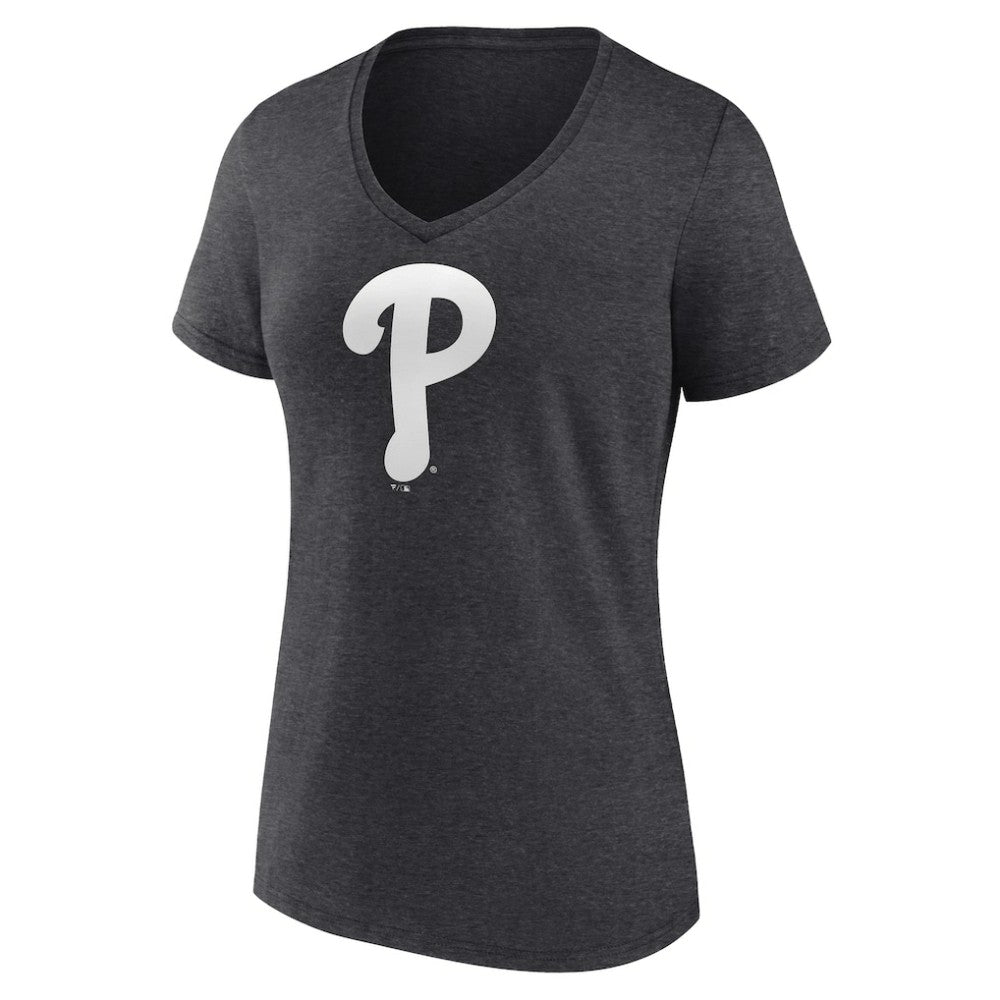 Philadelphia Phillies Women's Monochrome V-Neck T-Shirt - MLB T-shirts