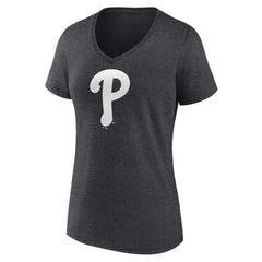 Philadelphia Phillies Women's Monochrome V-Neck T-Shirt - MLB T-shirts