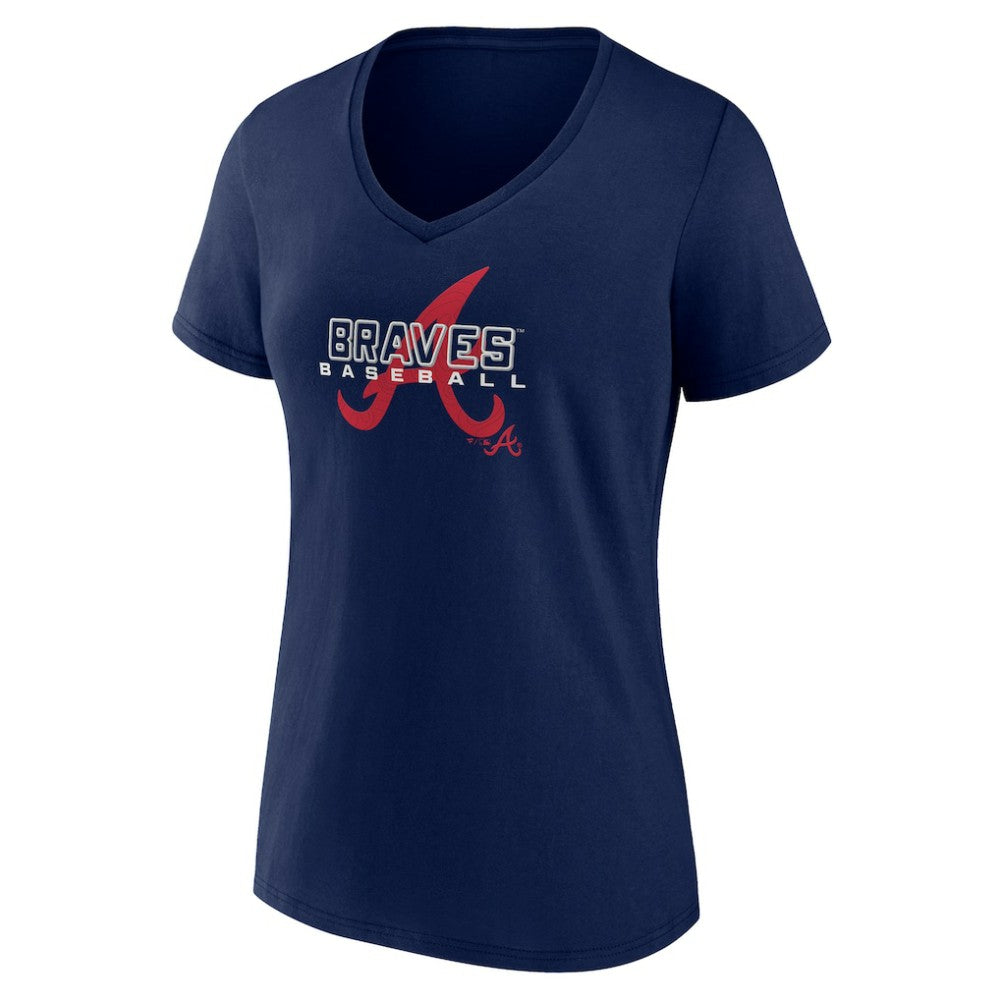 Atlanta Braves Women's Stellar V-Neck T-Shirt - MLB T-shirts