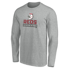 Cincinnati Reds Evanston Stencil Long Sleeve T-Shirt - MLB T-shirts