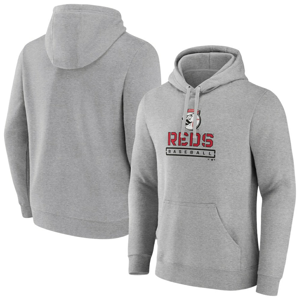 Cincinnati Reds Evanston Stencil Pullover Hoodie - MLB Hoodies