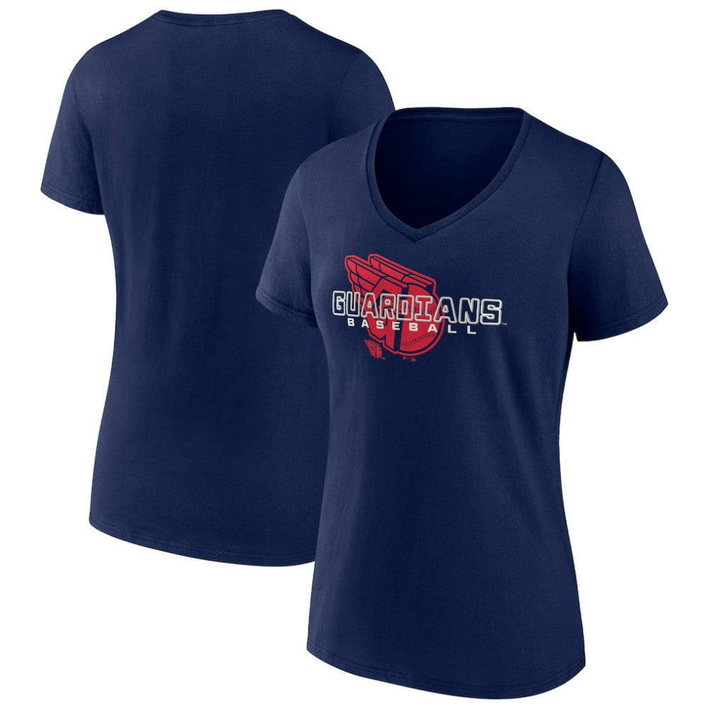 Cleveland Guardians Women's Stellar V-Neck T-Shirt - MLB T-shirts
