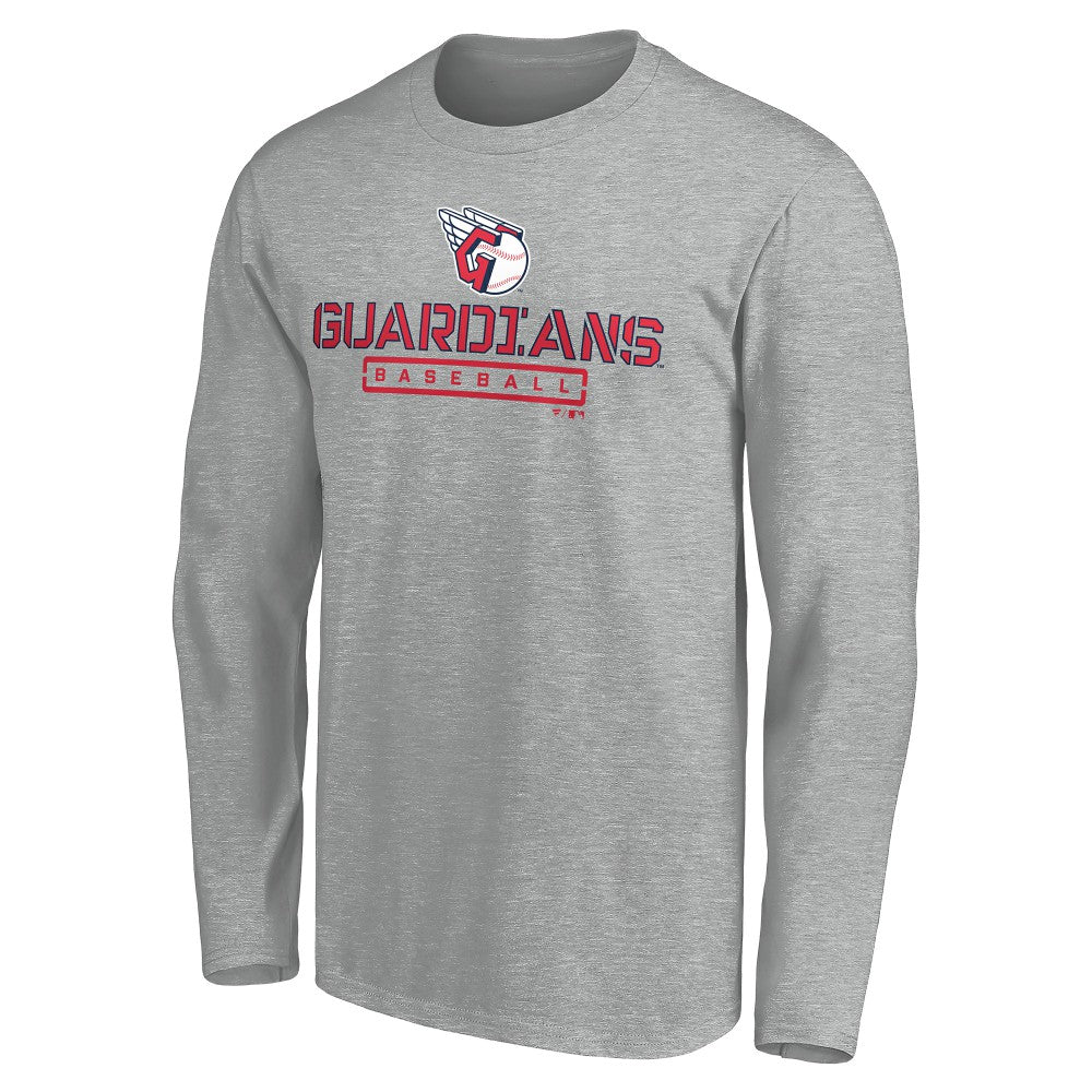 Cleveland Guardians Evanston Stencil Long Sleeve T-Shirt - MLB T-shirts