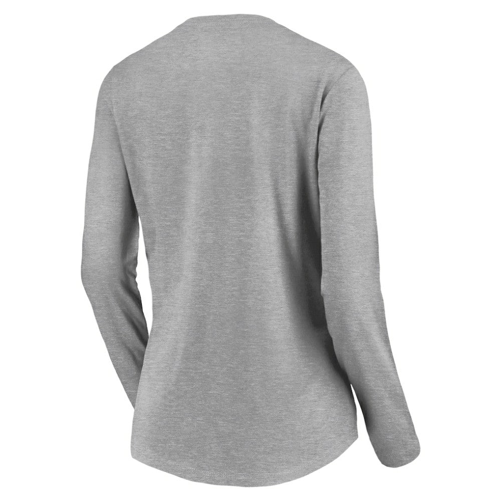 Cleveland Guardians Women's Evanston Stencil Long Sleeve V-Neck T-Shirt - MLB T-shirts