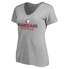 Cleveland Guardians Women's Evanston Stencil V-Neck T-Shirt - MLB T-shirts