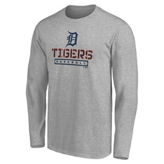 Detroit Tigers Evanston Stencil Long Sleeve T-Shirt - MLB T-shirts