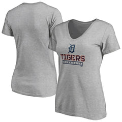 Detroit Tigers Women's Evanston Stencil V-Neck T-Shirt - MLB T-shirts