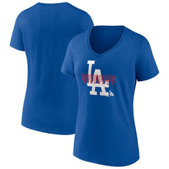 Los Angeles Dodgers Women's Stellar V-Neck T-Shirt - MLB T-shirts