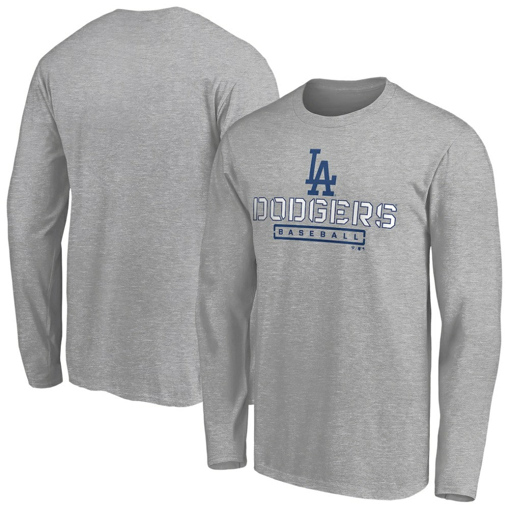 Los Angeles Dodgers Evanston Stencil Long Sleeve T-Shirt - MLB T-shirts