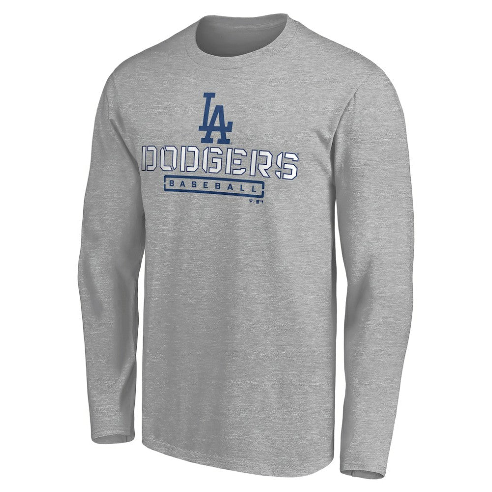 Los Angeles Dodgers Evanston Stencil Long Sleeve T-Shirt - MLB T-shirts