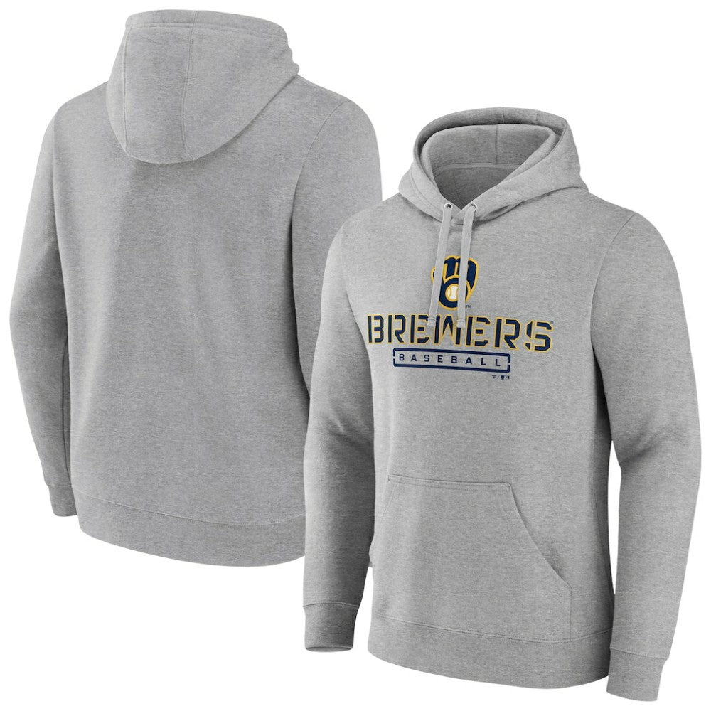 Milwaukee Brewers Evanston Stencil Pullover Hoodie - MLB Hoodies