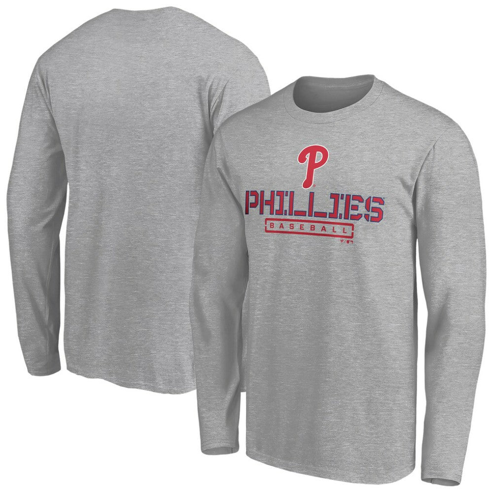 Philadelphia Phillies Evanston Stencil Long Sleeve T-Shirt - MLB T-shirts