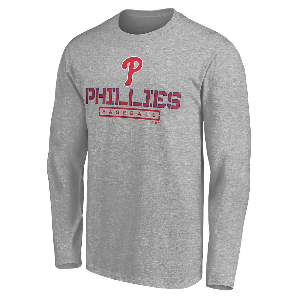 Philadelphia Phillies Evanston Stencil Long Sleeve T-Shirt - MLB T-shirts