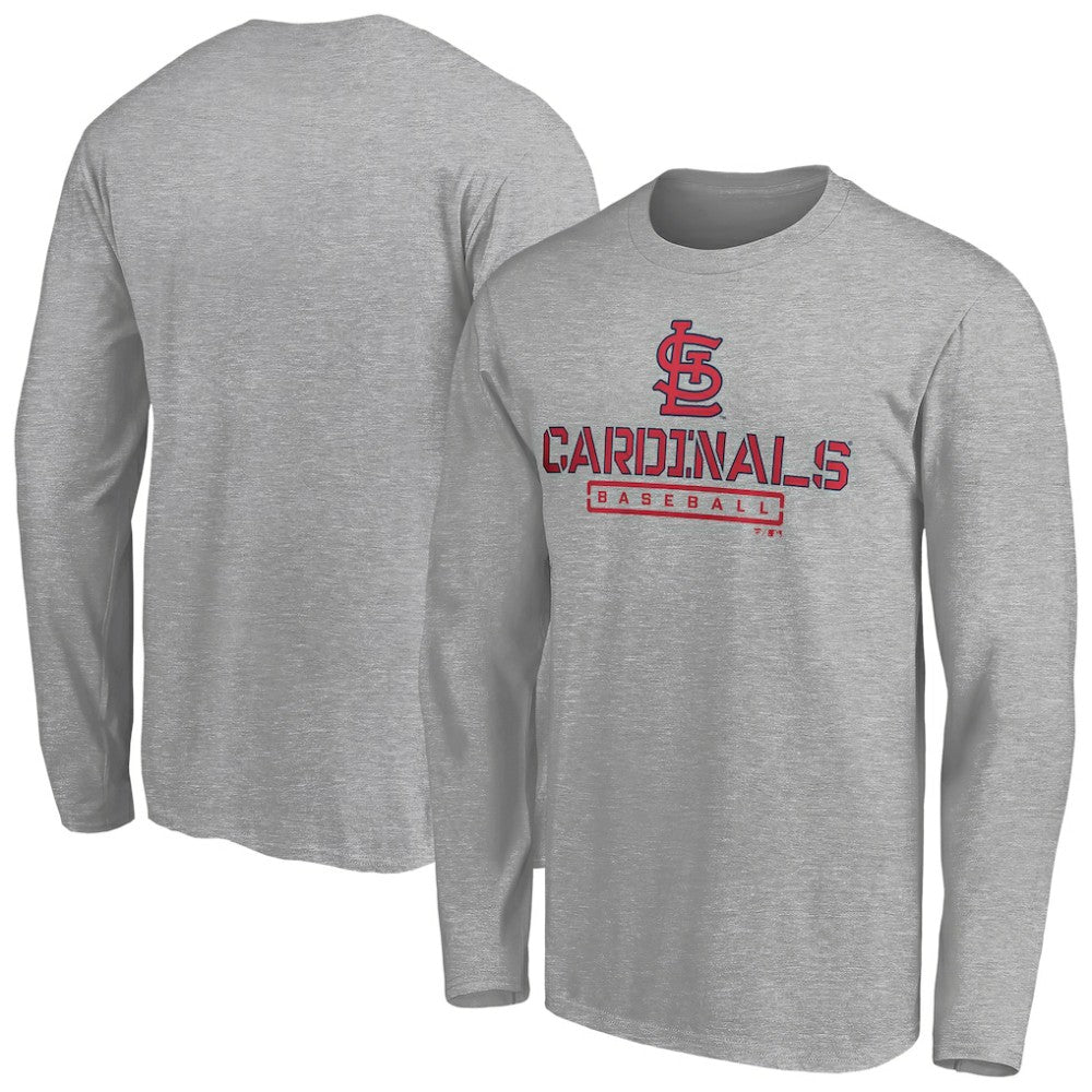 St. Louis Cardinals Evanston Stencil Long Sleeve T-Shirt - MLB T-shirts