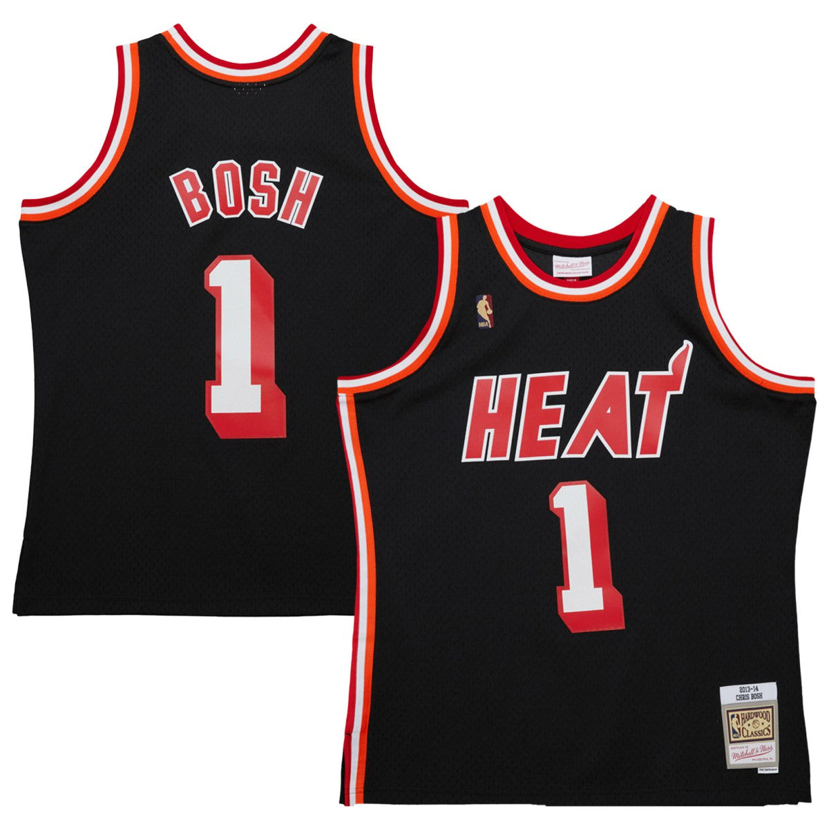 Black Chris Bosh Miami Heat 2013/14 Hardwood Classics Swingman Jersey | NBA