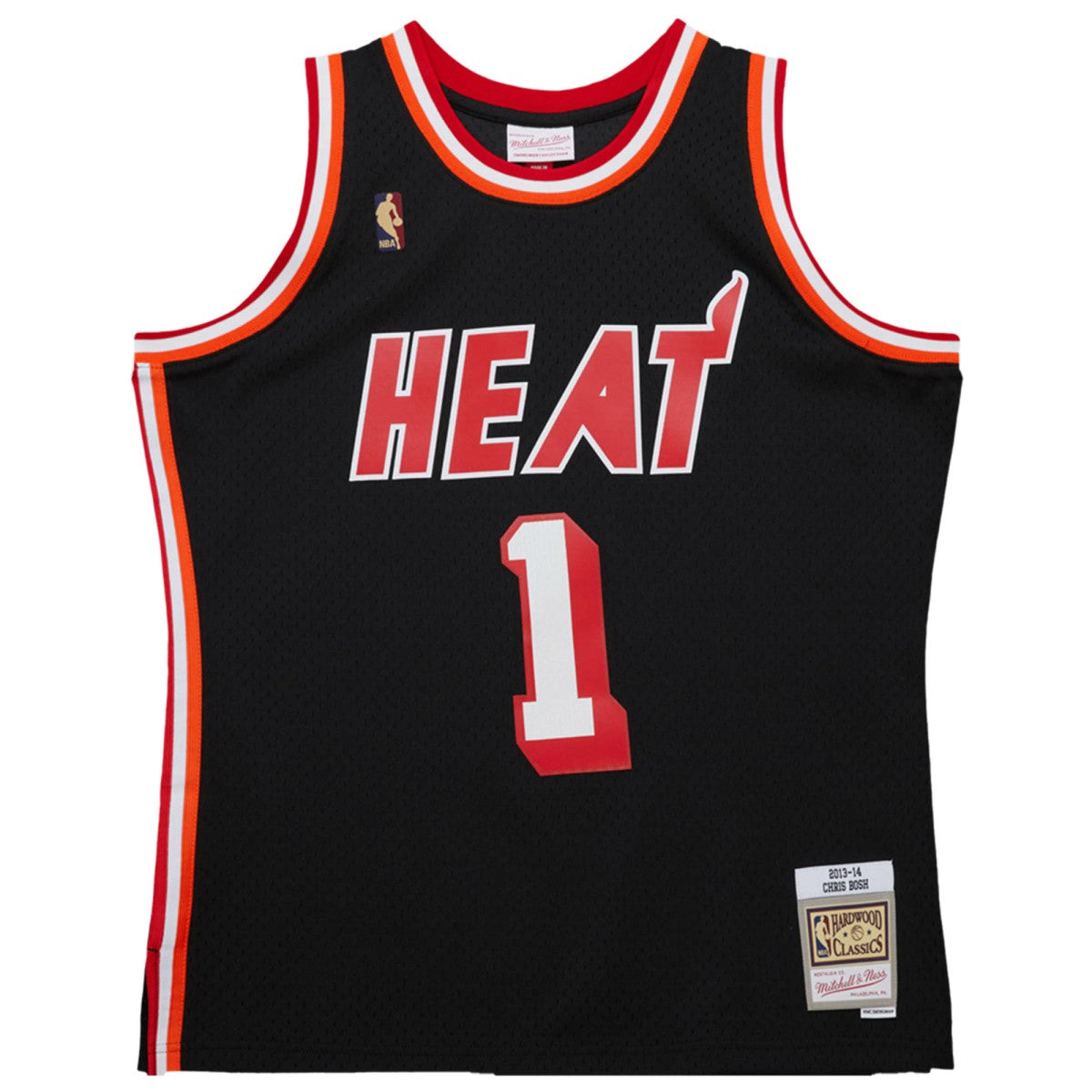 Black Chris Bosh Miami Heat 2013/14 Hardwood Classics Swingman Jersey | NBA