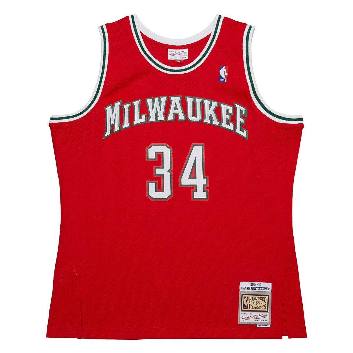 Red Giannis Antetokounmpo Milwaukee Bucks 2014/15 Hardwood Classics Swingman Jersey | NBA