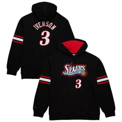Black Allen Iverson Philadelphia 76ers Name & Number Pullover Hoodie | NBA