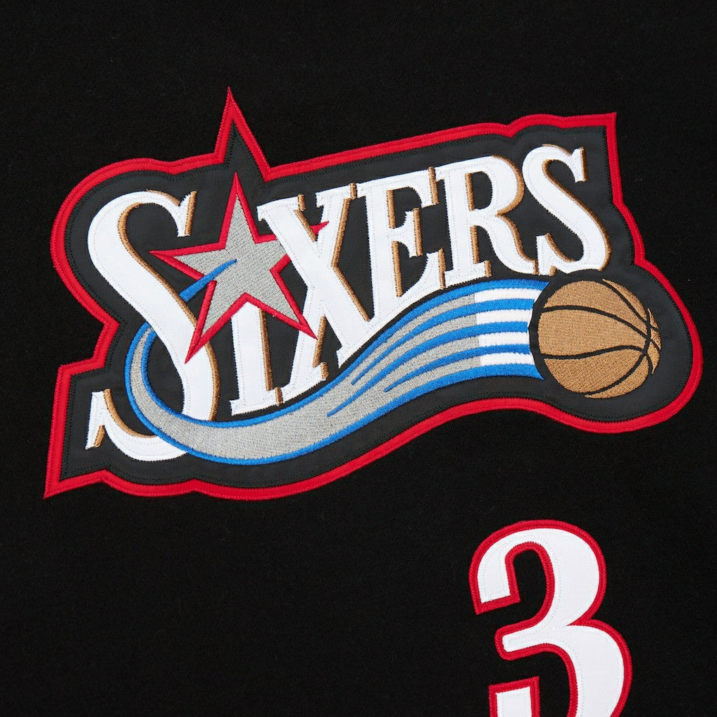 Black Allen Iverson Philadelphia 76ers Name & Number Pullover Hoodie | NBA