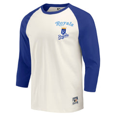 Kansas City Royals Darius Rucker Collection by Fanatics Cooperstown Collection Raglan 3/4-Sleeve T-Shirt - MLB T-shirts