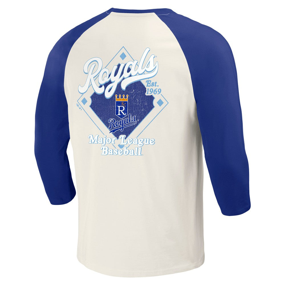 Kansas City Royals Darius Rucker Collection by Fanatics Cooperstown Collection Raglan 3/4-Sleeve T-Shirt - MLB T-shirts