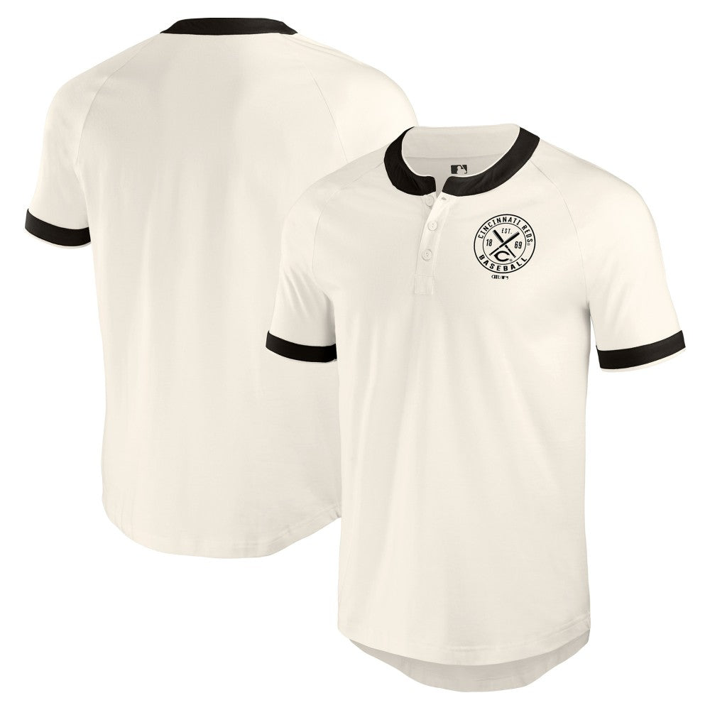 Cincinnati Reds Darius Rucker Collection by Fanatics Henley Raglan T-Shirt - MLB T-shirts