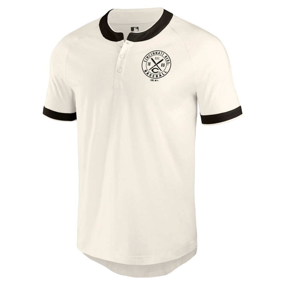 Cincinnati Reds Darius Rucker Collection by Fanatics Henley Raglan T-Shirt - MLB T-shirts