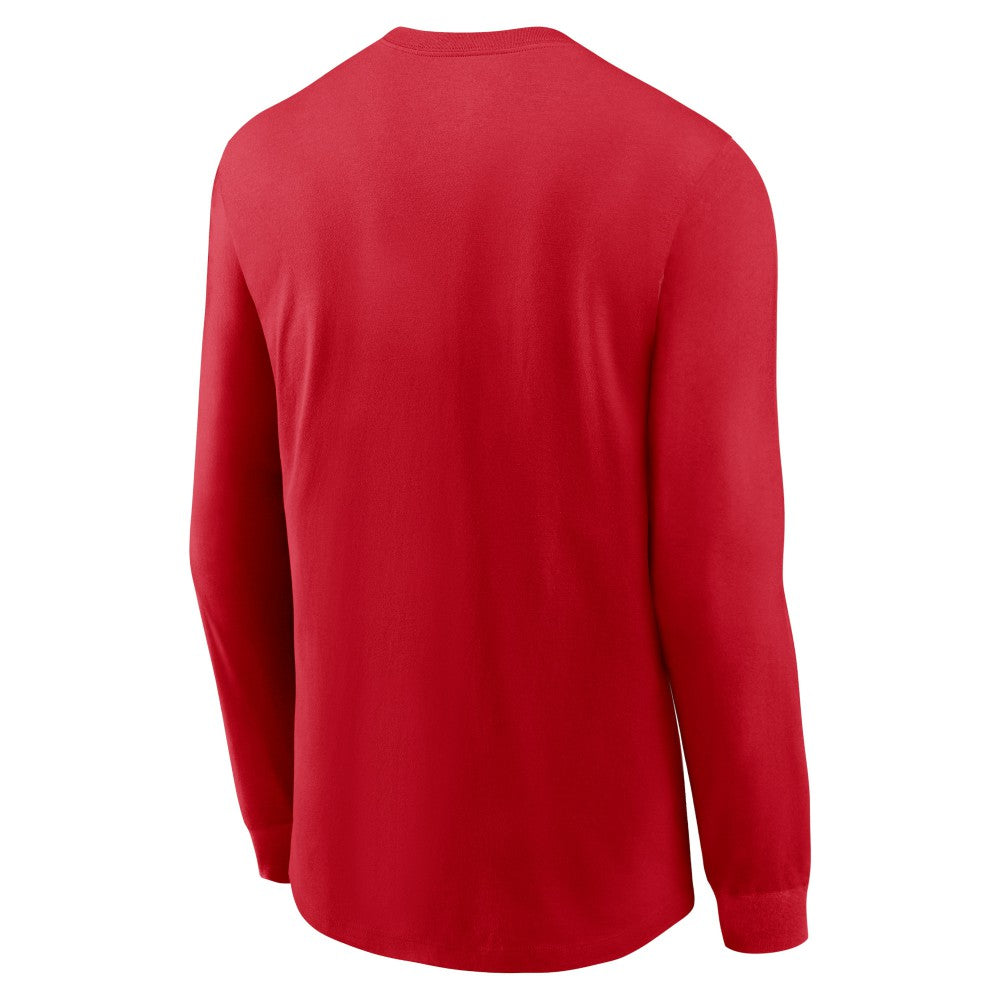 Cincinnati Reds Nike Local Logo Swoosh Lockup Long Sleeve T-Shirt - MLB T-shirts