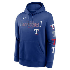Texas Rangers Nike Club Stack Pullover Hoodie - MLB Hoodies