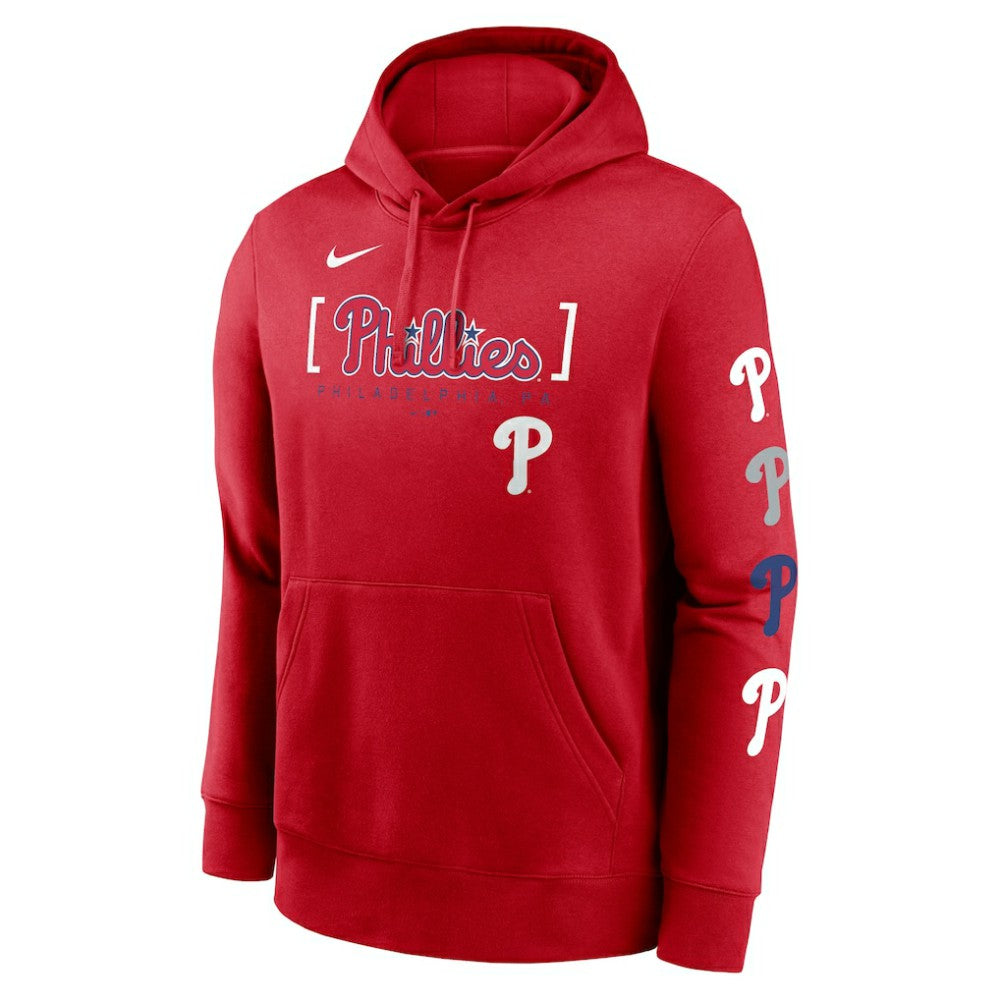 Philadelphia Phillies Nike Club Stack Pullover Hoodie - MLB Hoodies