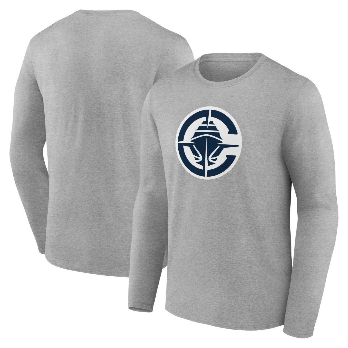 Gray LA Clippers Primary Logo Long Sleeve T-Shirt | NBA