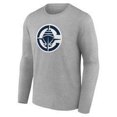 Gray LA Clippers Primary Logo Long Sleeve T-Shirt | NBA