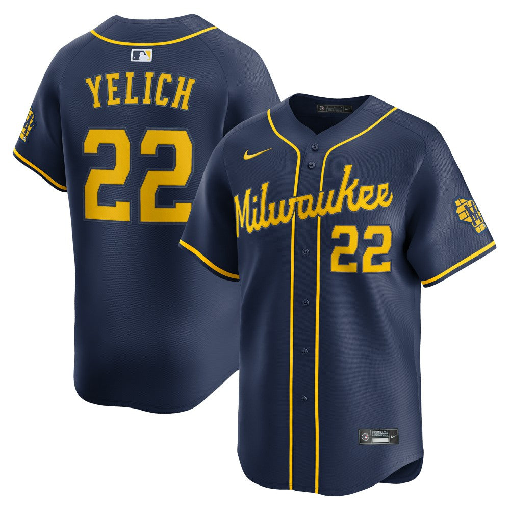 Christian Yelich Milwaukee Brewers Nike Alternate Limited Jersey - MLB Jerseys