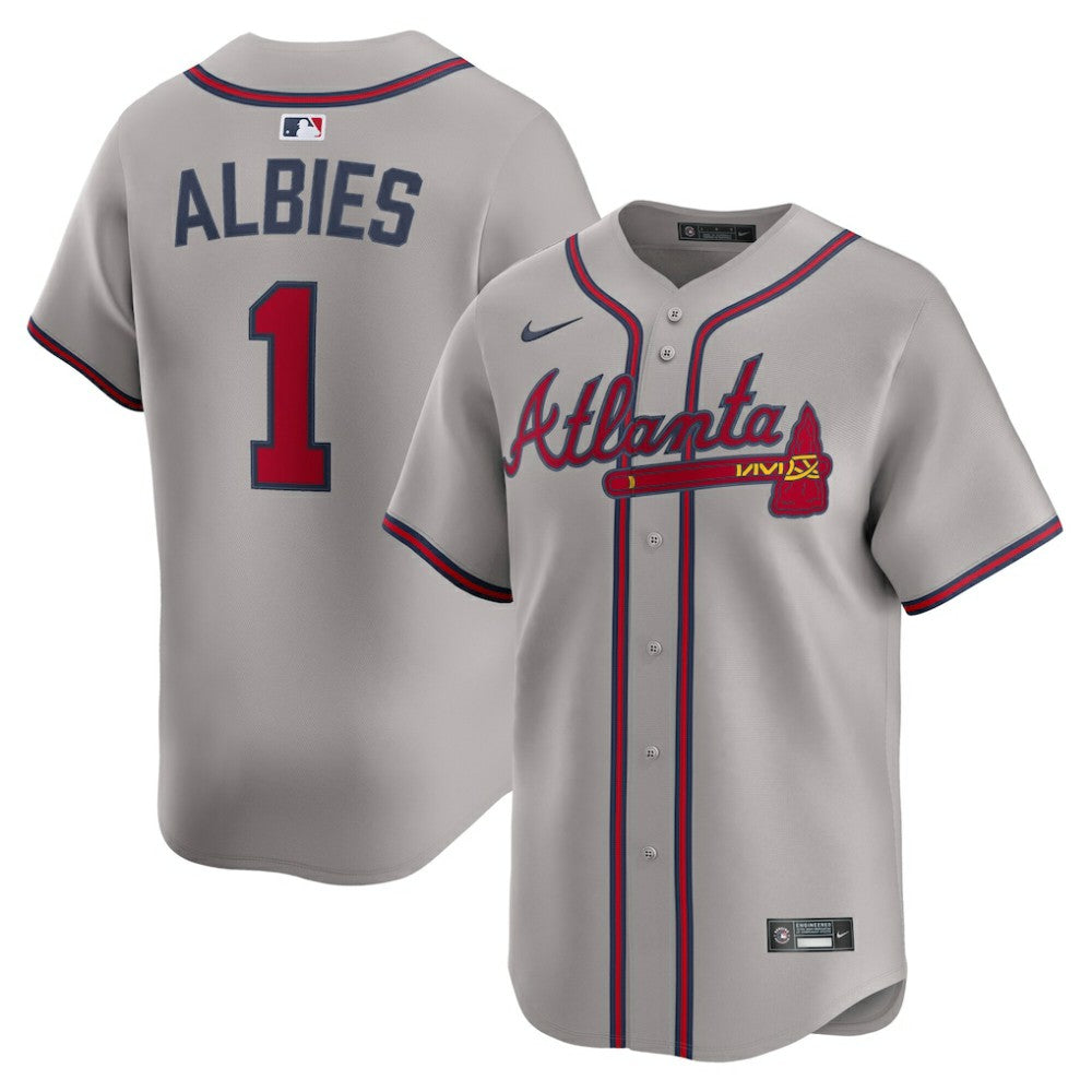 Ozzie Albies Atlanta Braves Nike Road Limited Player Jersey - MLB Jerseys