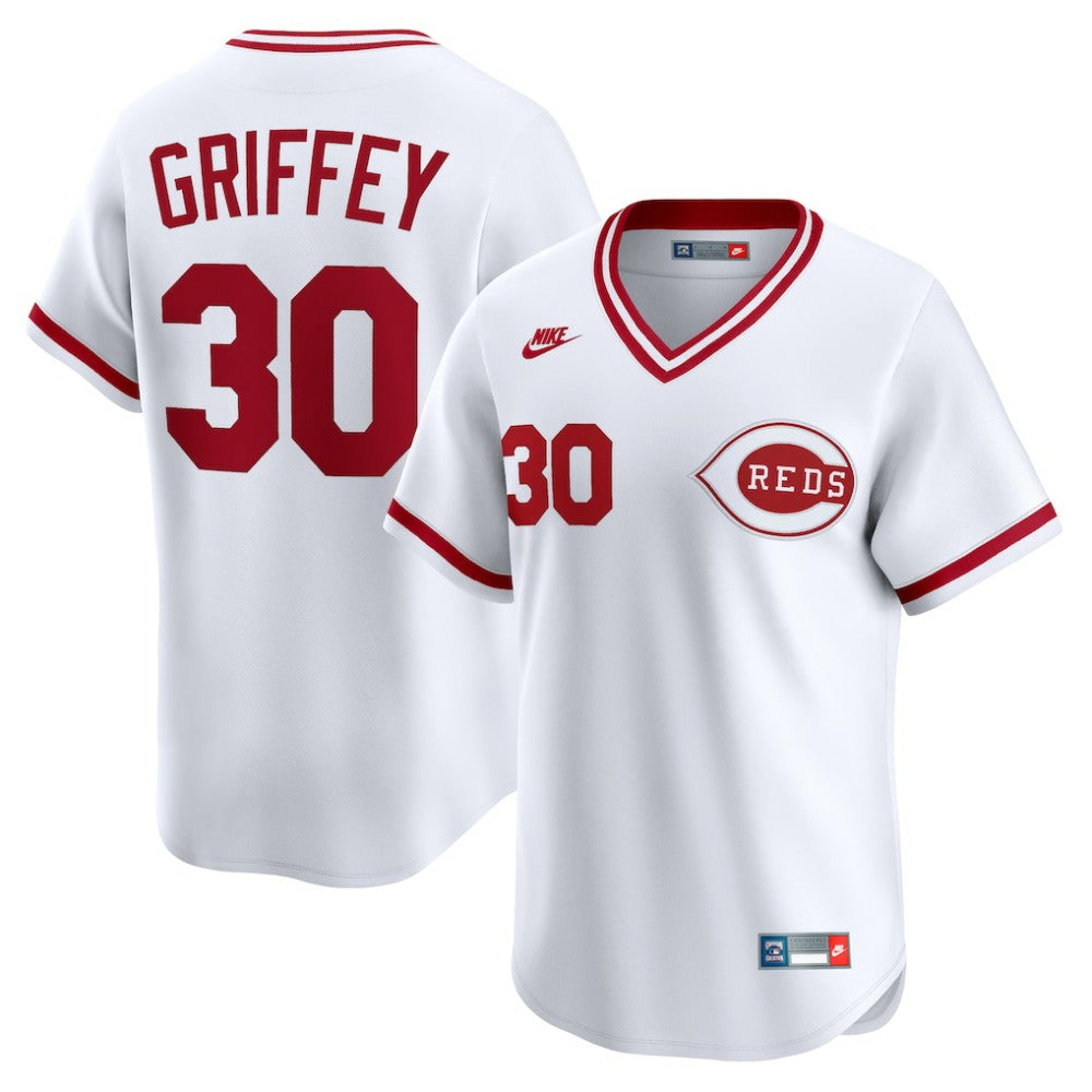 Ken Griffey Cincinnati Reds Nike Throwback Cooperstown Collection Limited Jersey - MLB Jerseys