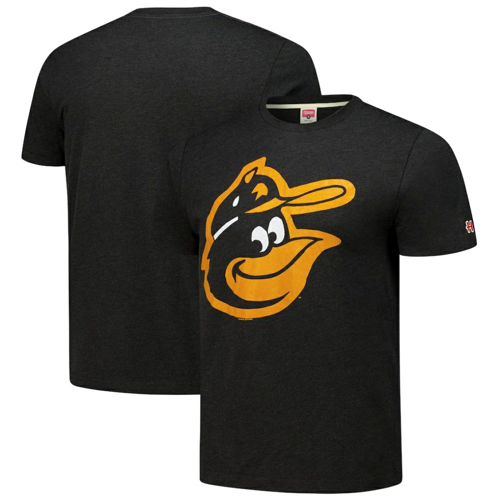Baltimore Orioles Homage Cooperstown Collection Hand-Drawn Logo Tri-Blend T-Shirt - MLB T-shirts