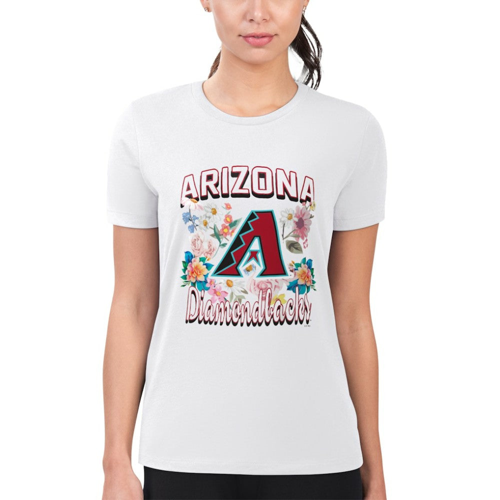 Arizona Diamondbacks G-III 4Her by Carl Banks Women's Super-Slim Fit Lightweight Flowers Graphic T-Shirt - MLB T-shirts