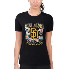 San Diego Padres G-III 4Her by Carl Banks Women's Super-Slim Fit Lightweight Flowers Graphic T-Shirt - MLB T-shirts
