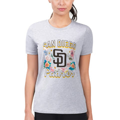 San Diego Padres G-III 4Her by Carl Banks Women's Super-Slim Fit Lightweight Flowers Graphic T-Shirt - MLB T-shirts