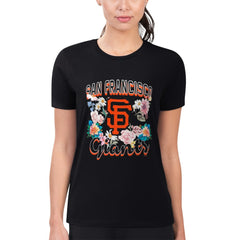 San Francisco Giants G-III 4Her by Carl Banks Women's Super-Slim Fit Lightweight Flowers Graphic T-Shirt - MLB T-shirts