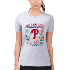 Philadelphia Phillies G-III 4Her by Carl Banks Women's Super-Slim Fit Lightweight Flowers Graphic T-Shirt - MLB T-shirts