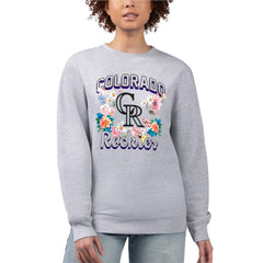 Colorado Rockies G-III 4Her by Carl Banks Women's Flowers Graphic Pullover Sweatshirt - MLB Pullover