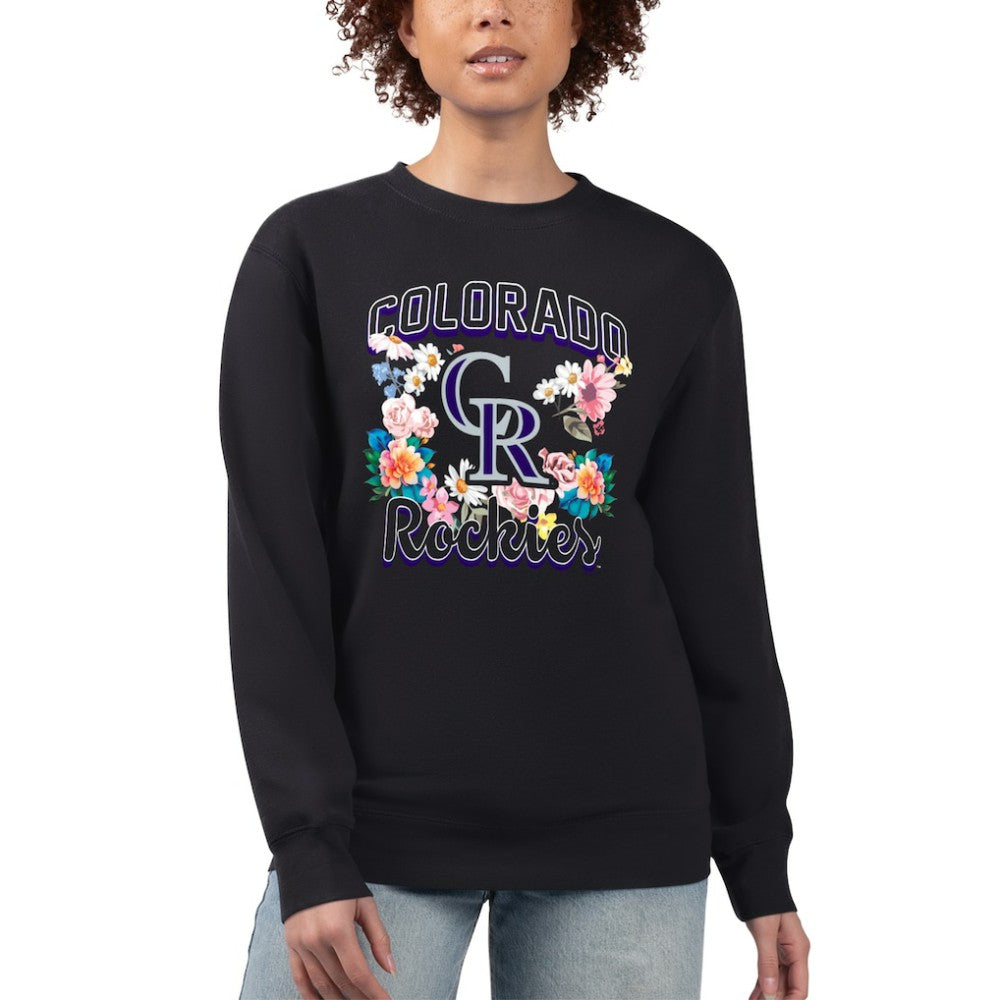 Colorado Rockies G-III 4Her by Carl Banks Women's Flowers Graphic Pullover Sweatshirt - MLB Pullover