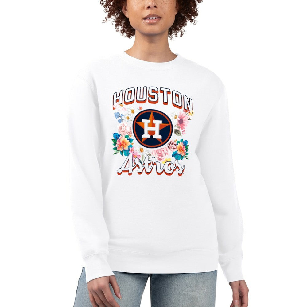 Houston Astros G-III 4Her by Carl Banks Women's Flowers Graphic Pullover Sweatshirt - MLB Pullover