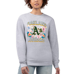 Oakland Athletics G-III 4Her by Carl Banks Women's Flowers Graphic Pullover Sweatshirt - MLB Pullover