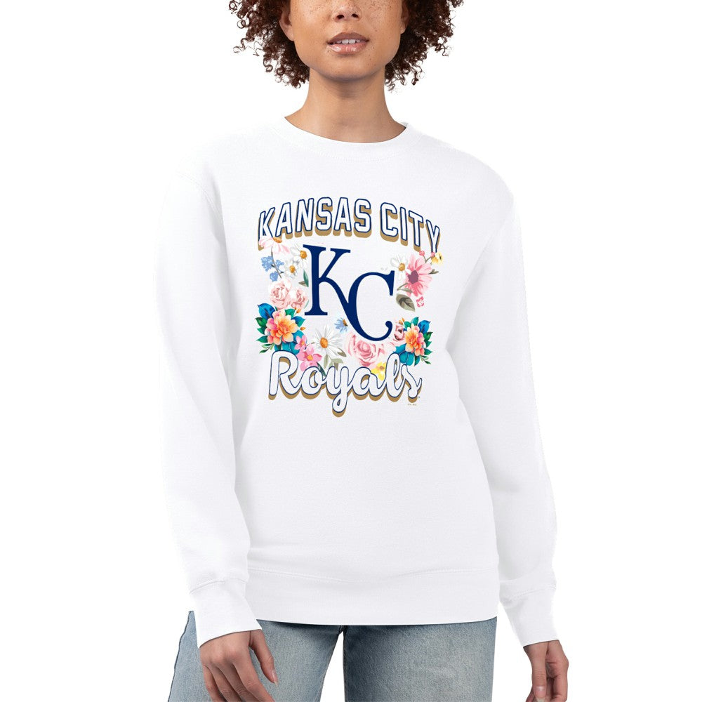 Kansas City Royals G-III 4Her by Carl Banks Women's Flowers Graphic Pullover Sweatshirt - MLB Pullover
