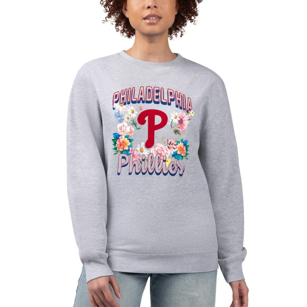 Philadelphia Phillies G-III 4Her by Carl Banks Women's Flowers Graphic Pullover Sweatshirt - MLB Pullover