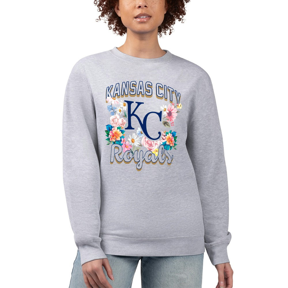 Kansas City Royals G-III 4Her by Carl Banks Women's Flowers Graphic Pullover Sweatshirt - MLB Pullover