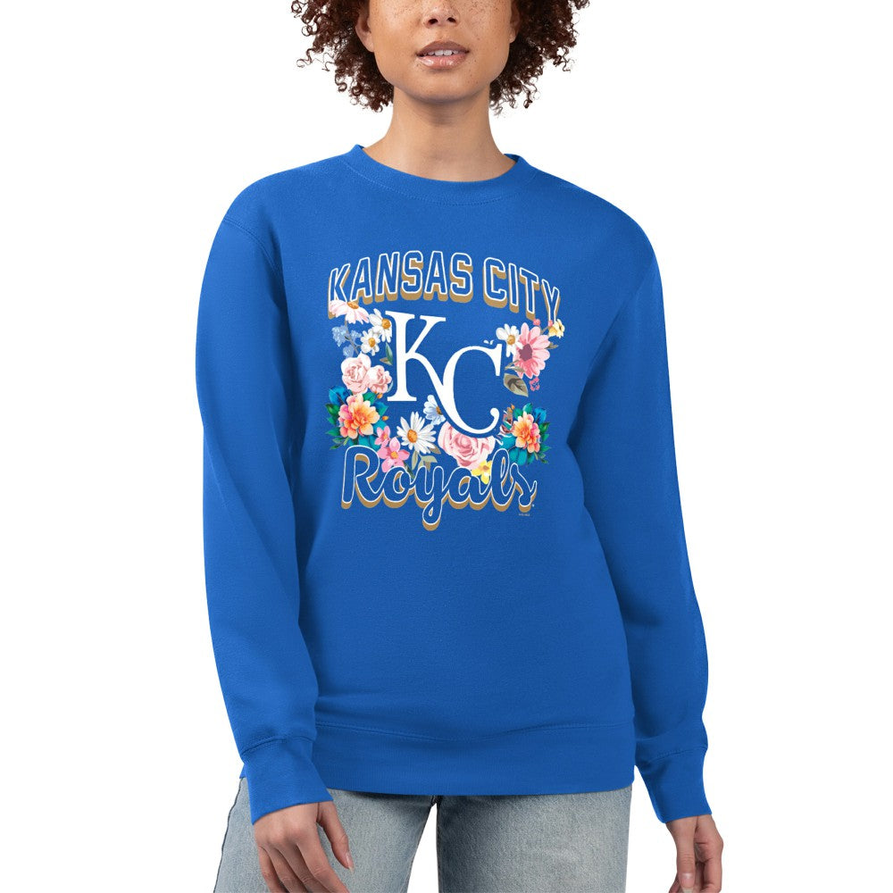 Kansas City Royals G-III 4Her by Carl Banks Women's Flowers Graphic Pullover Sweatshirt - MLB Pullover